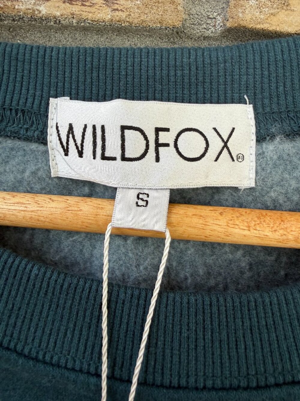 Wildfox Mon Ami Heart Sommers Sweatshirt Teal S NWT - Picture 9 of 11